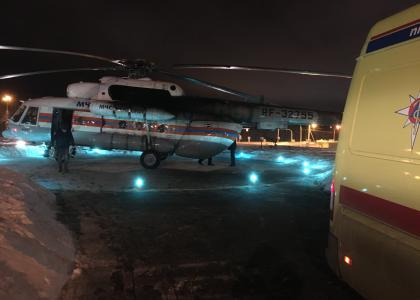 В СПбГПМУ вертолетом МЧС для лечения доставлен младенец из Петрозаводска